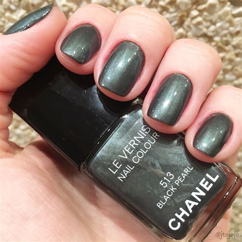 chanel nail polish black pearl